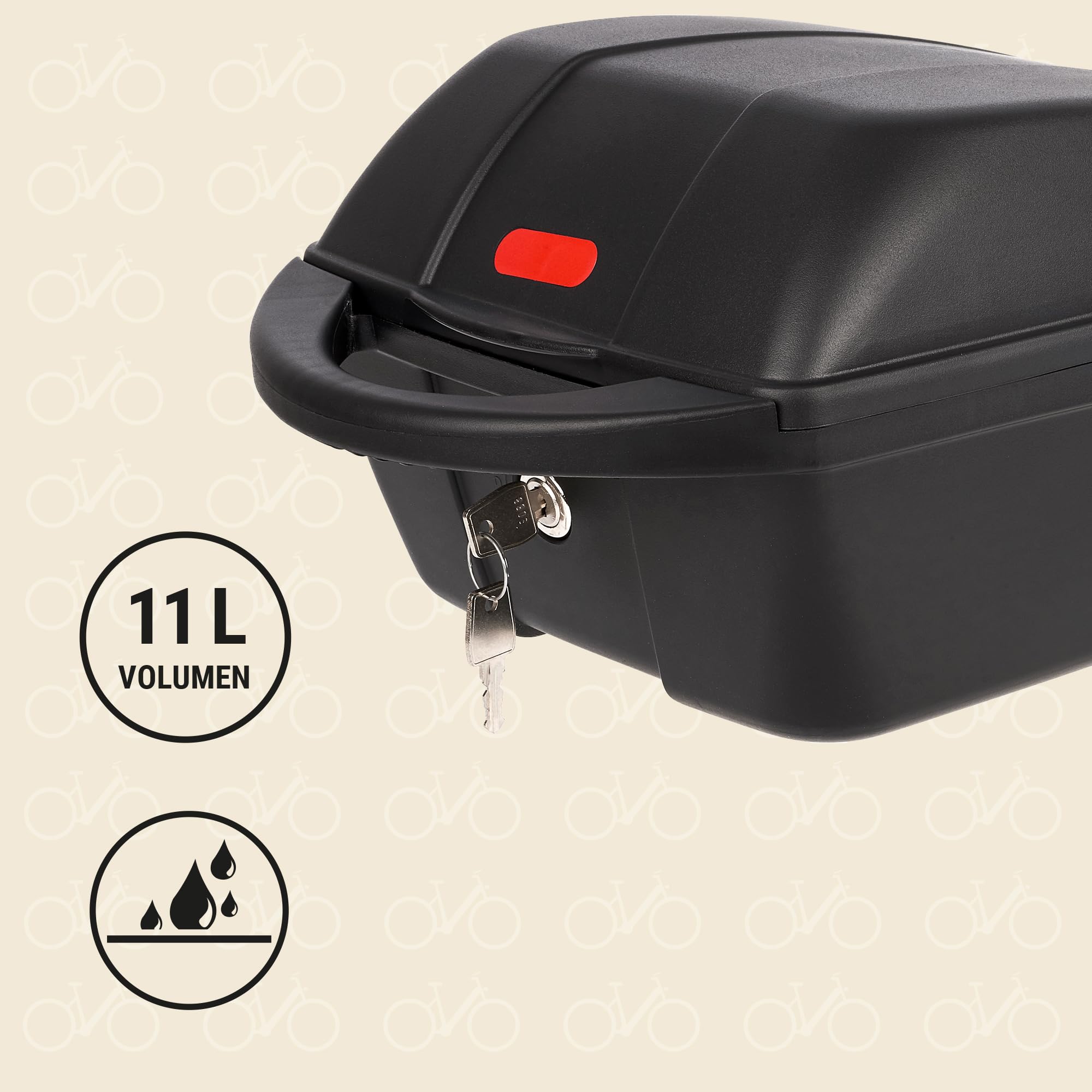 Polisport Fahrradgepäckträgerbox mit Quick-Release 5KG / 11L, Kunstoff, abschließbar, schwarz