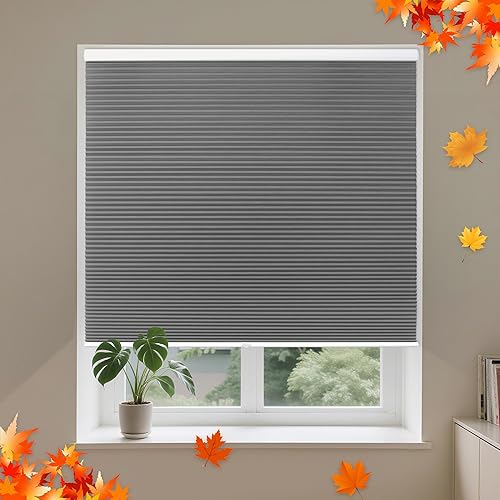 Miniatura 1 de Allesin cortinas de panal de abeja individual plisado celular, sombras para oscurecer habitaciones montaje para ventanas interior y exterior