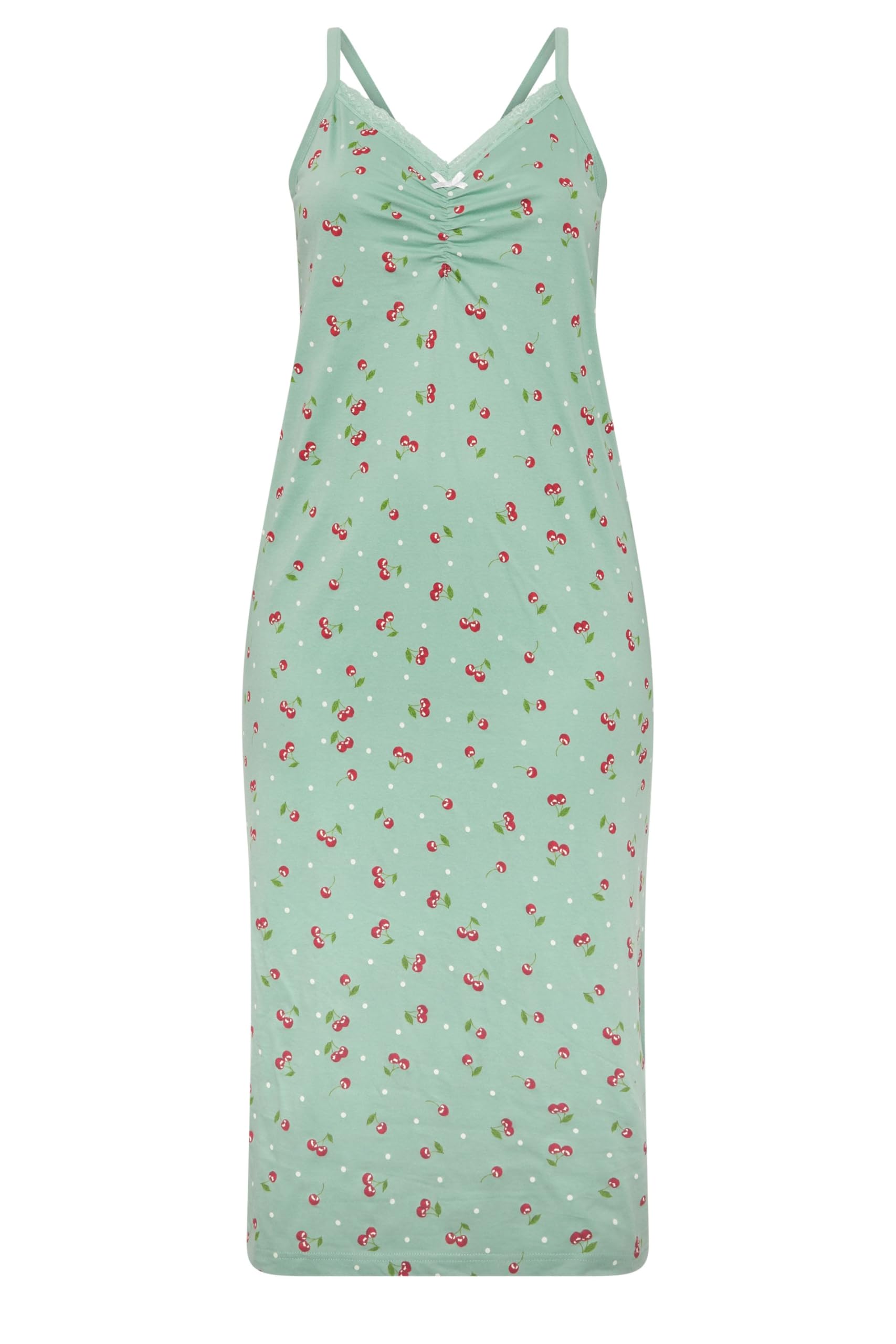 Yours Women's Pale Green Strappy Chemise Nightdress In | Size: 30/32