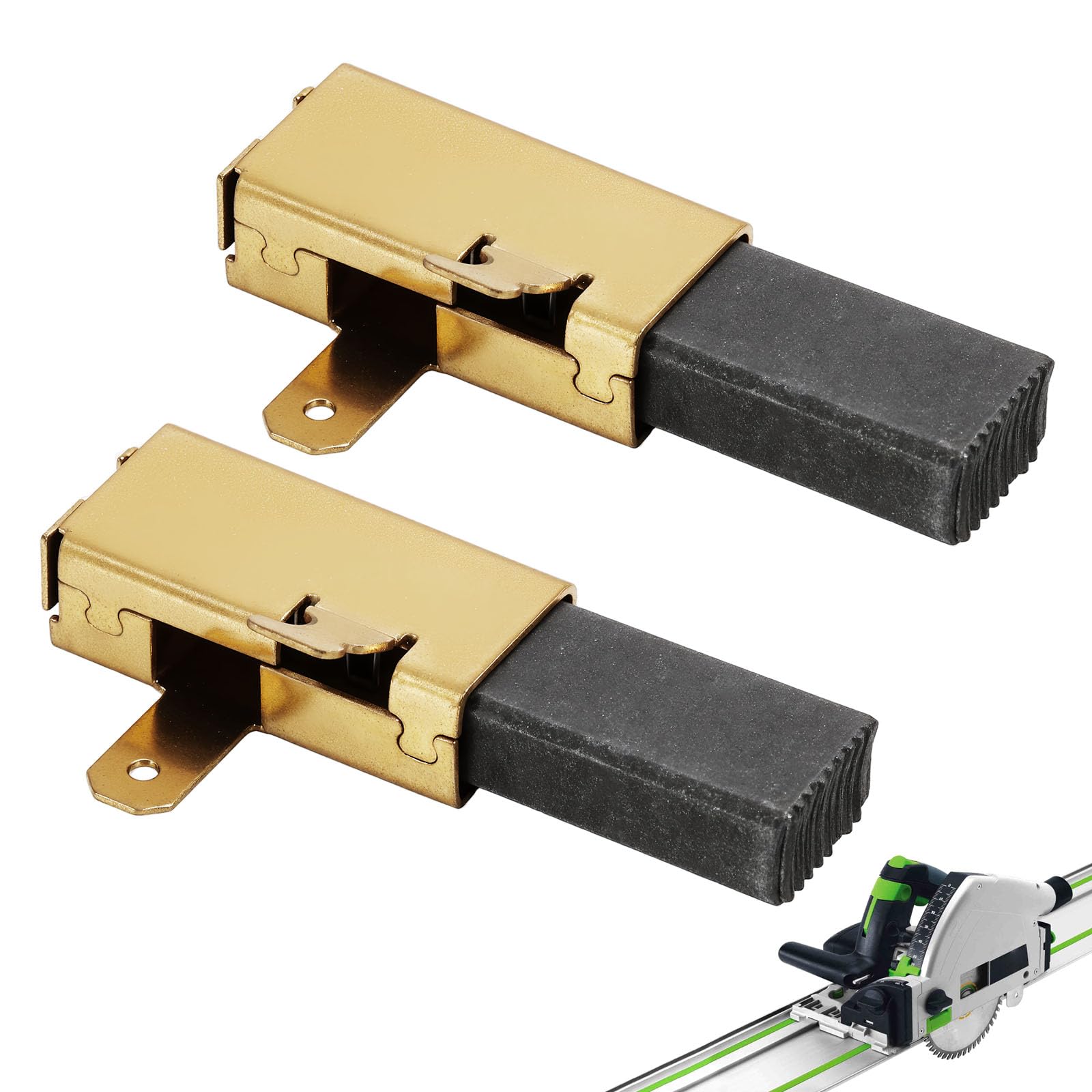 491704 492014 Balai de charbon compatible avec FESTOOL TS55 TS 75 AP55EB AP65EB AT55E AT65EB, numéros de pièces 491704, 492014 – Tailles 6,3 x 10 x 17,5 mm/5,8 x 7,8 x 16 mm, comprend 1 paire avec