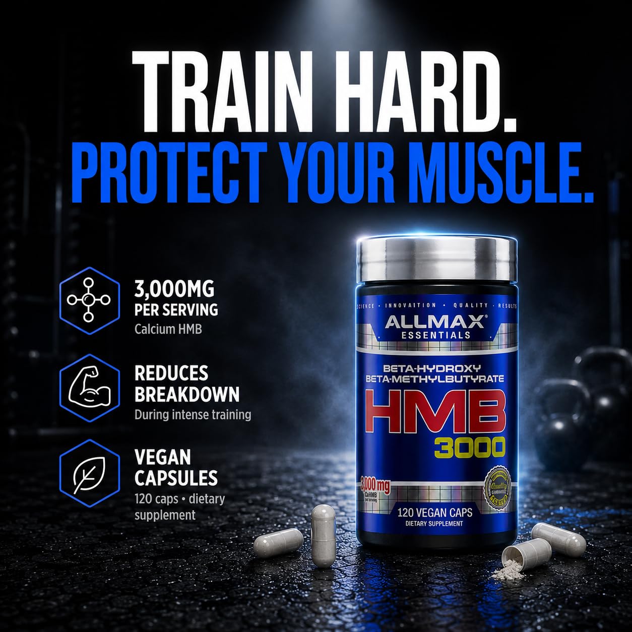 ALLMAX HMB Capsules, 3000 mg, 120 Count, 30 Servings — Amazon image 2