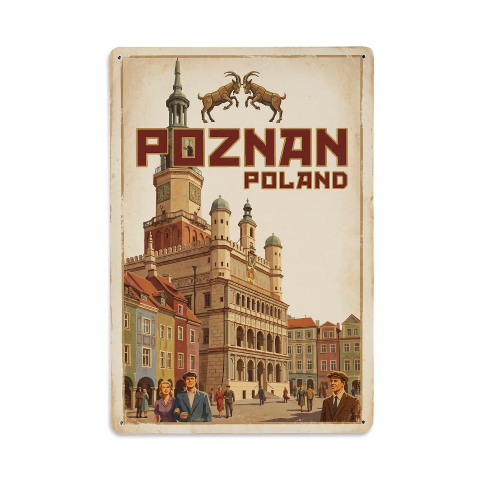 Poland Poznan Travel Retro Metal Tin Sign