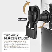 Vista 3 de Elite Gourmet CCM040 - Urna de café de acero inoxidable de 40 tazas, filtro extraíble para una fácil limpieza, dispensador bidireccional con asas