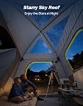 JOYTUTUS Dual-Use SUV Tent, SUV Tents for Camping with Rainfly, Strong Four Steel Frame Poles, 4-9 Person Car Tent with Ventilated Double Door Design, Movie Screen, Fit for SUV CUV Van