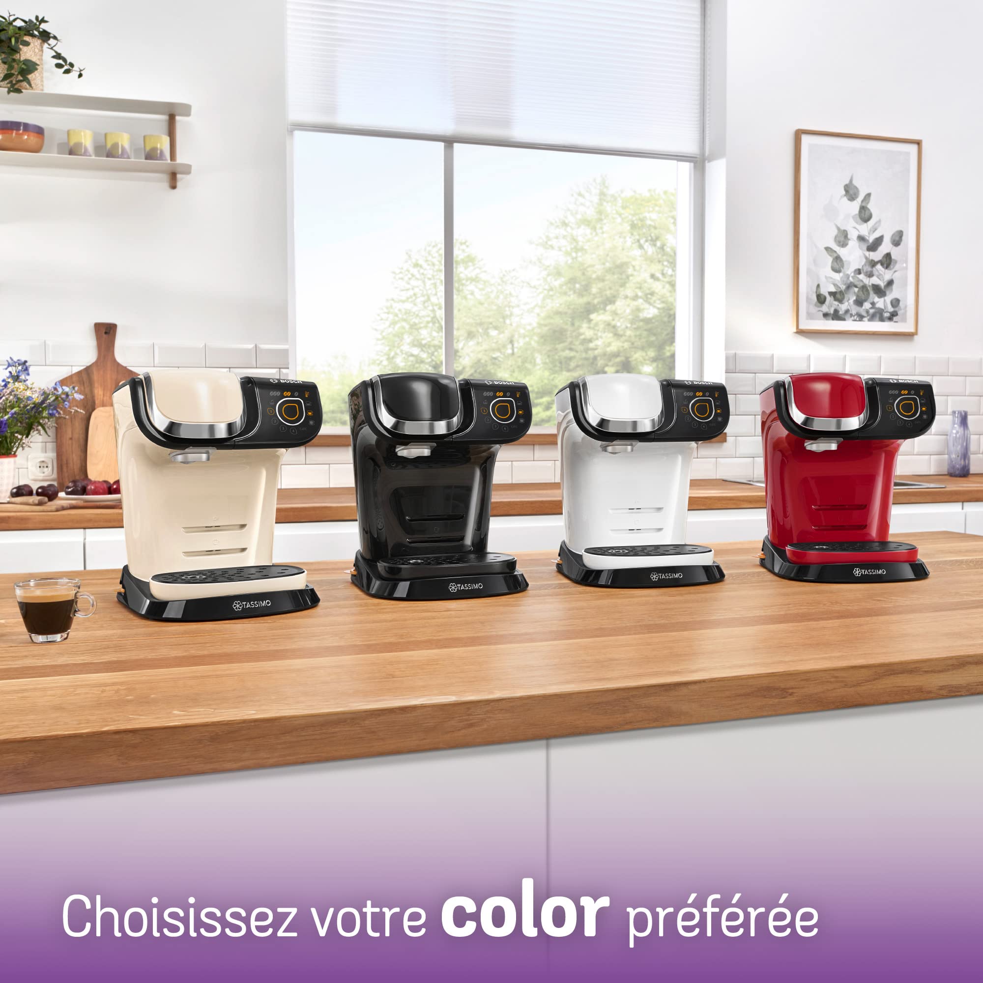 Bosch Tassimo My Way Machine à Café, tas 6502, plus de 40 boissons chaudes, OneTouch, cafetière à dosette, des boissons personnalisées, filtration d'eau Brita Maxtra+, Intellibrew, noir intense