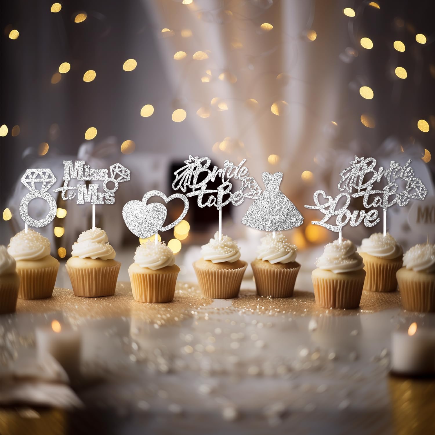 Ercadio Paquete De 25 Adornos Para Cupcakes De Corazón Rojo Y Rosa Con  Purpurina De Corazon, image size:1500x1500