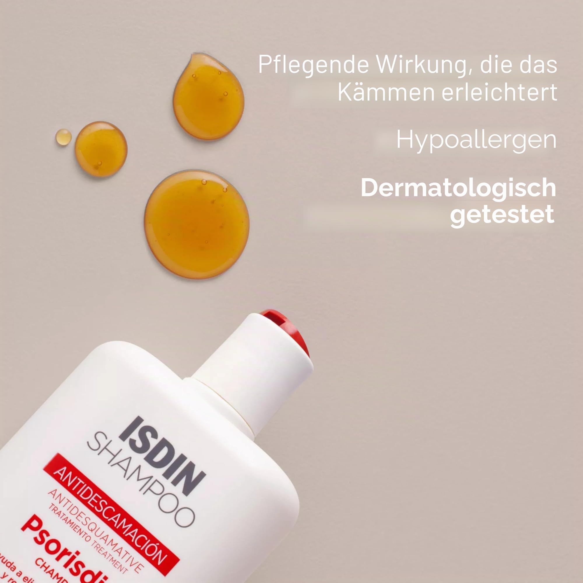 ISDIN Psorisdin Anti-Schuppen Shampoo | Entfernt Schuppen (Psoriasis) und reduziert Rötungen der Kopfhaut