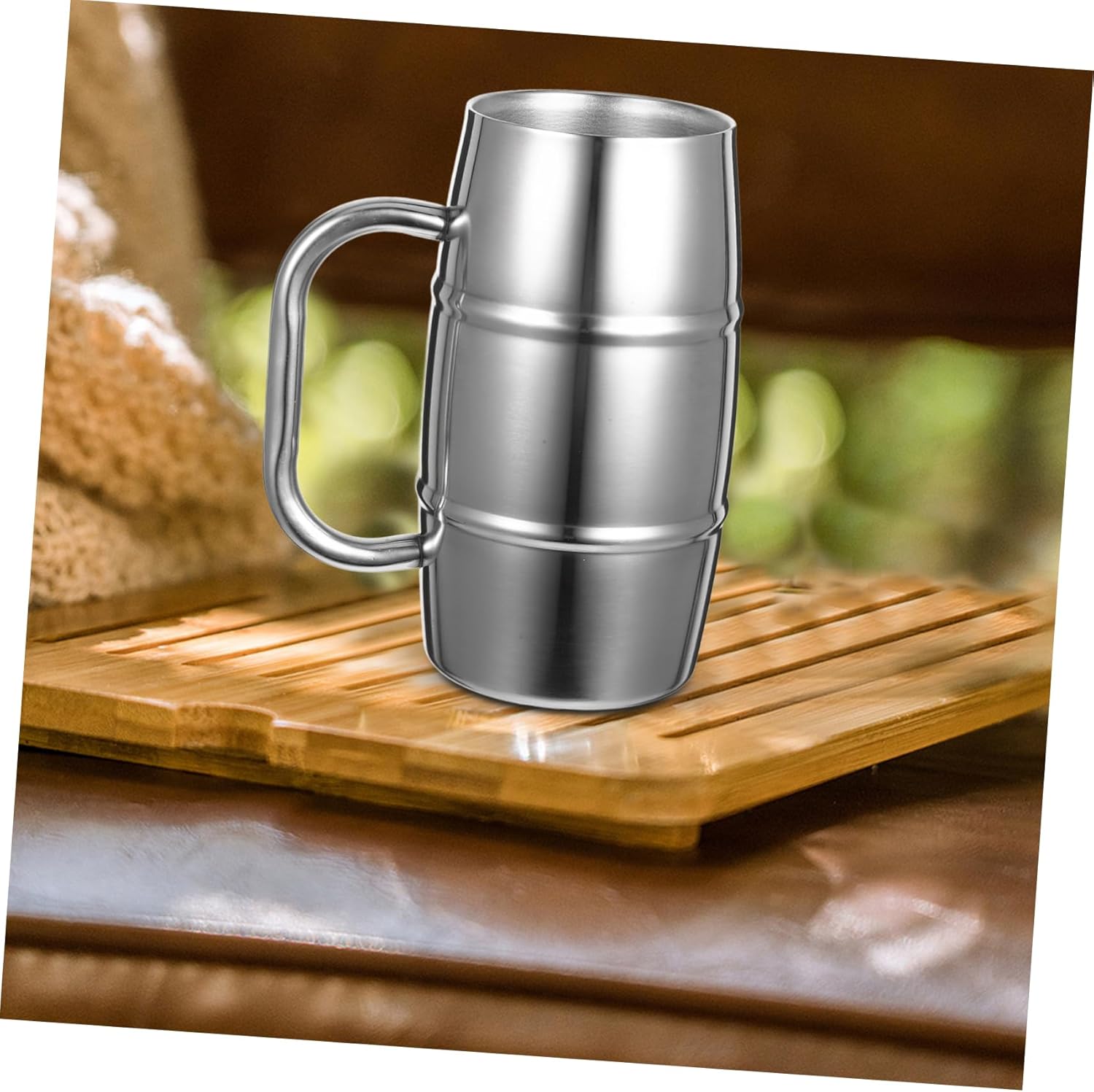 STOBAZA 3pcs Stainless Steel Beer Mug Industrial Style Wine Cup for Parties Cold Drink Beverage Container for Beer Juice