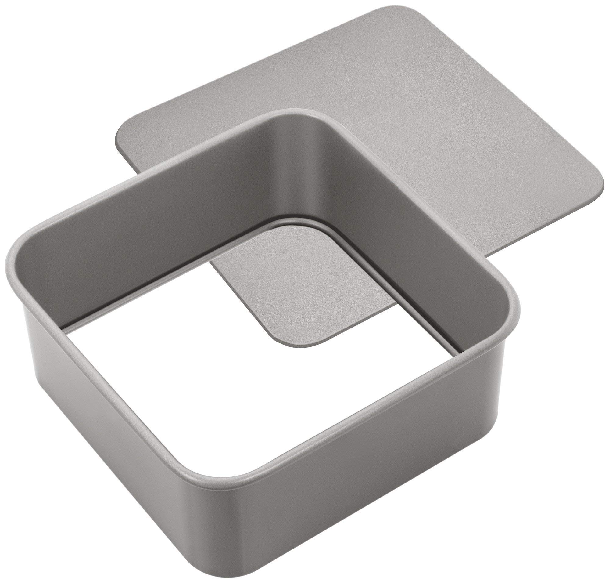 Judge Non-Stick Square 7" Cake Tin with Loose Base, Dishwasher Safe, 18cm x 18cm x 7cm