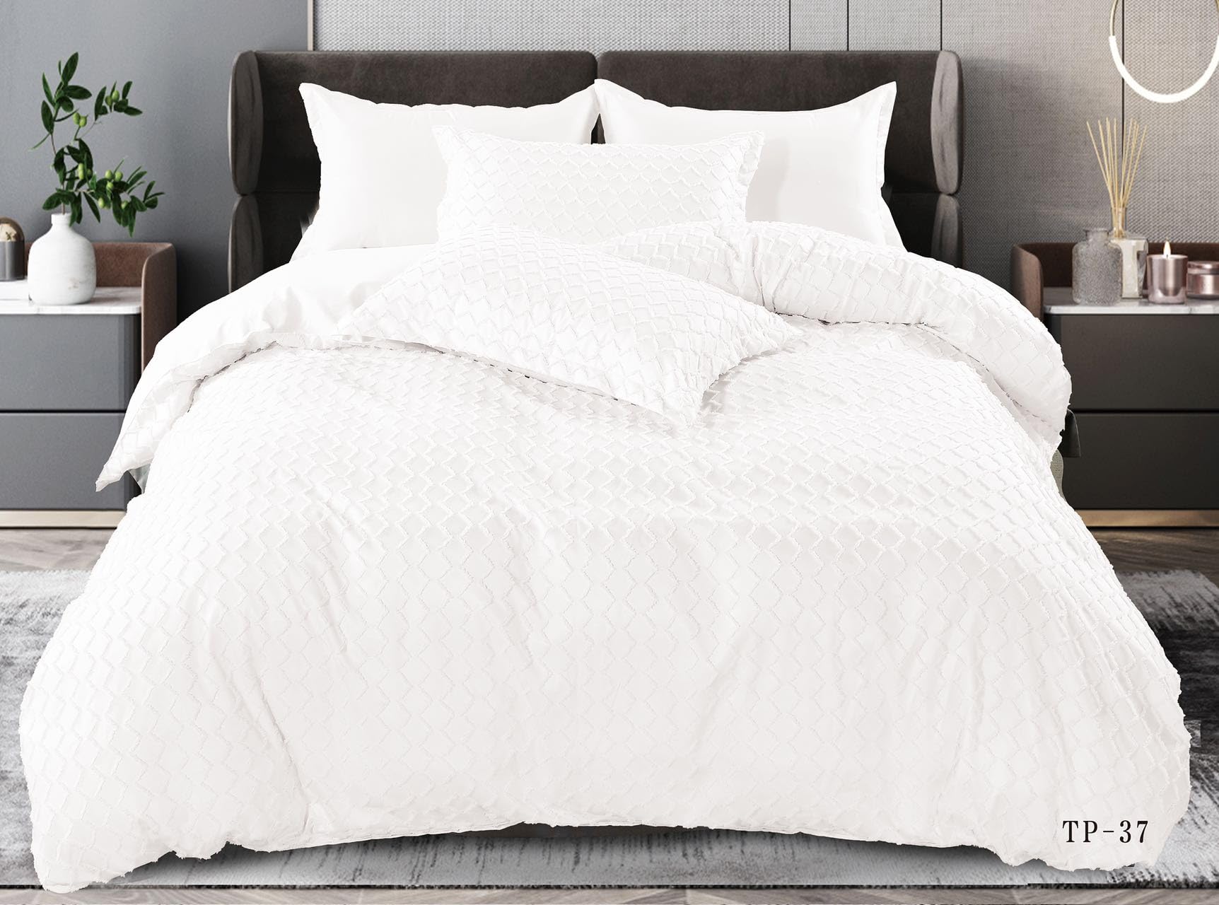 MMM King size Bedsheet 6pcs One Set High Cotton Quality Bedding Set Duvet Cover (Multicolor 1)