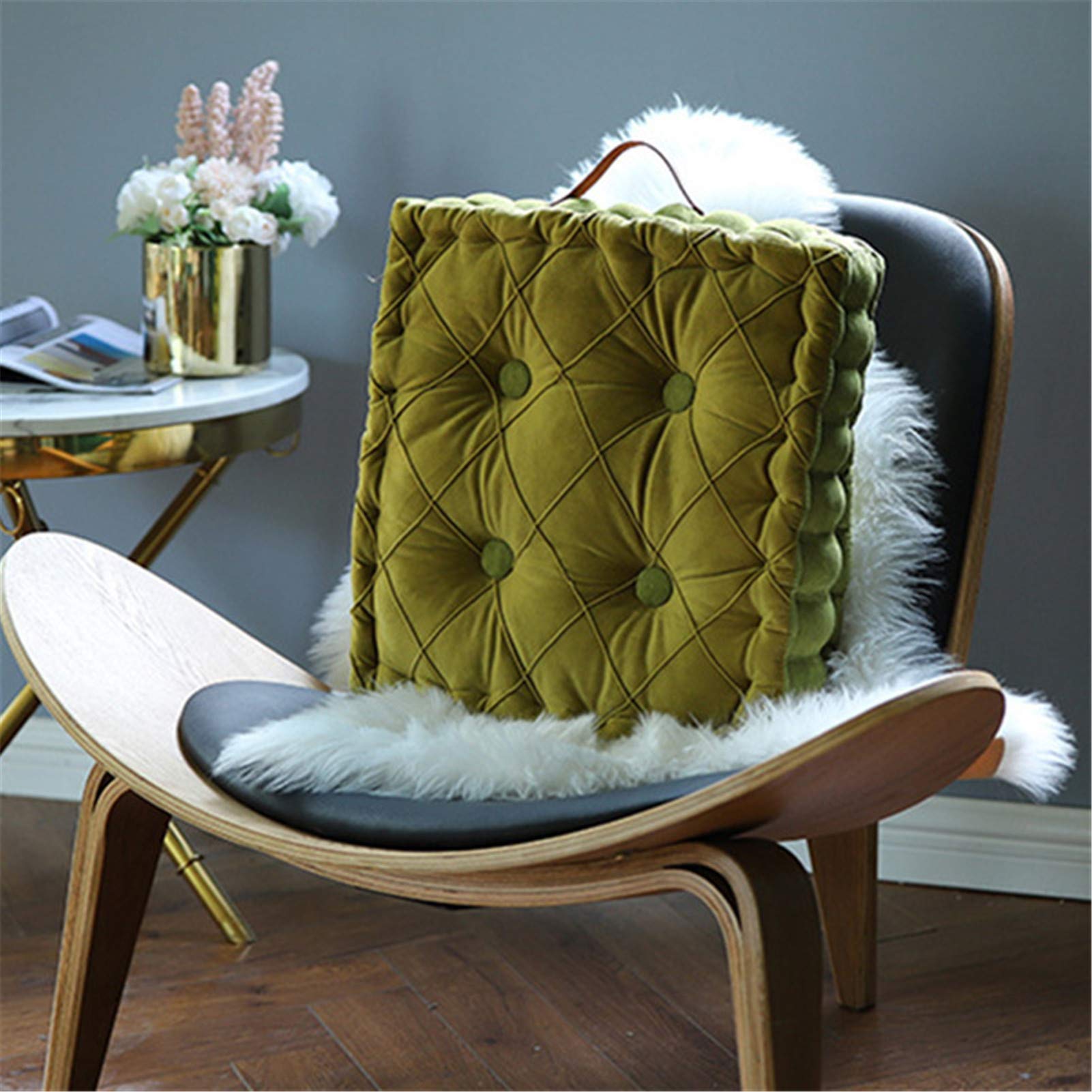 igusa:mono 円形座布団 4枚セット グリーン オリーブグリーン座布団4個セット igusa:mono 円形座布団 4枚セット