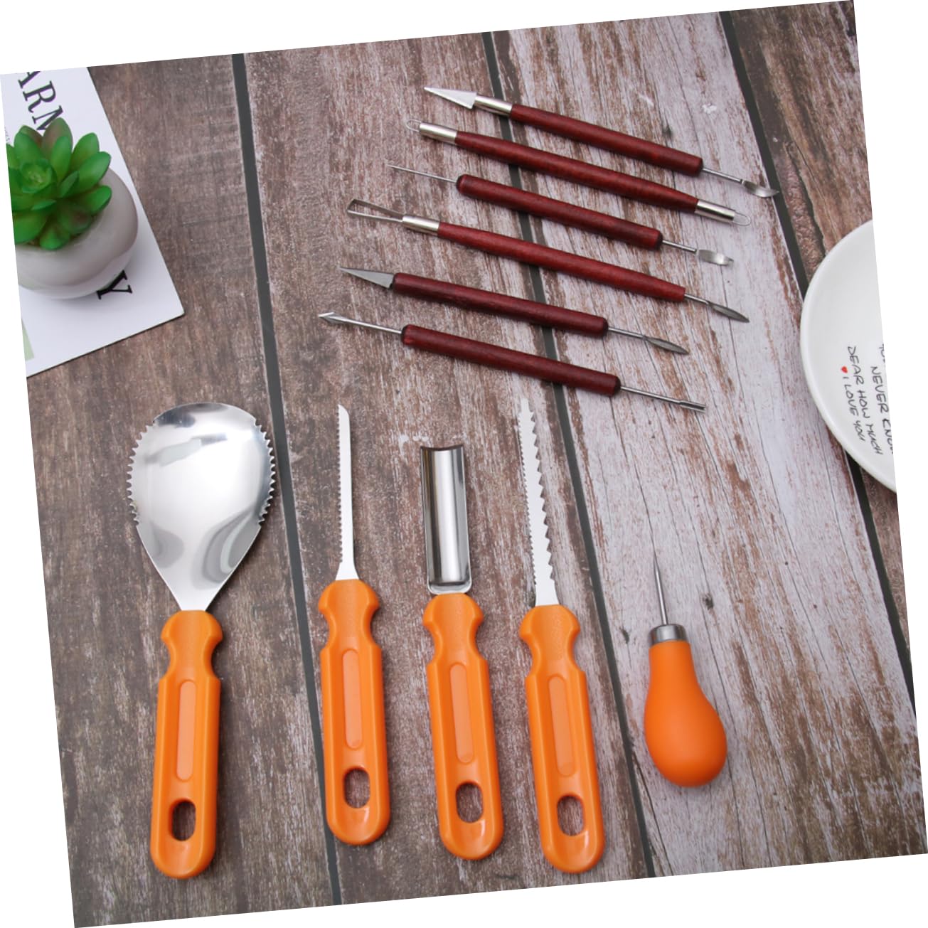 Alipis Pz strumenti di intaglio di Halloween Set di attrezzi per intagliare zucche taglia zucca strumenti per la rasatura della zucca da zucca kit per intagliare