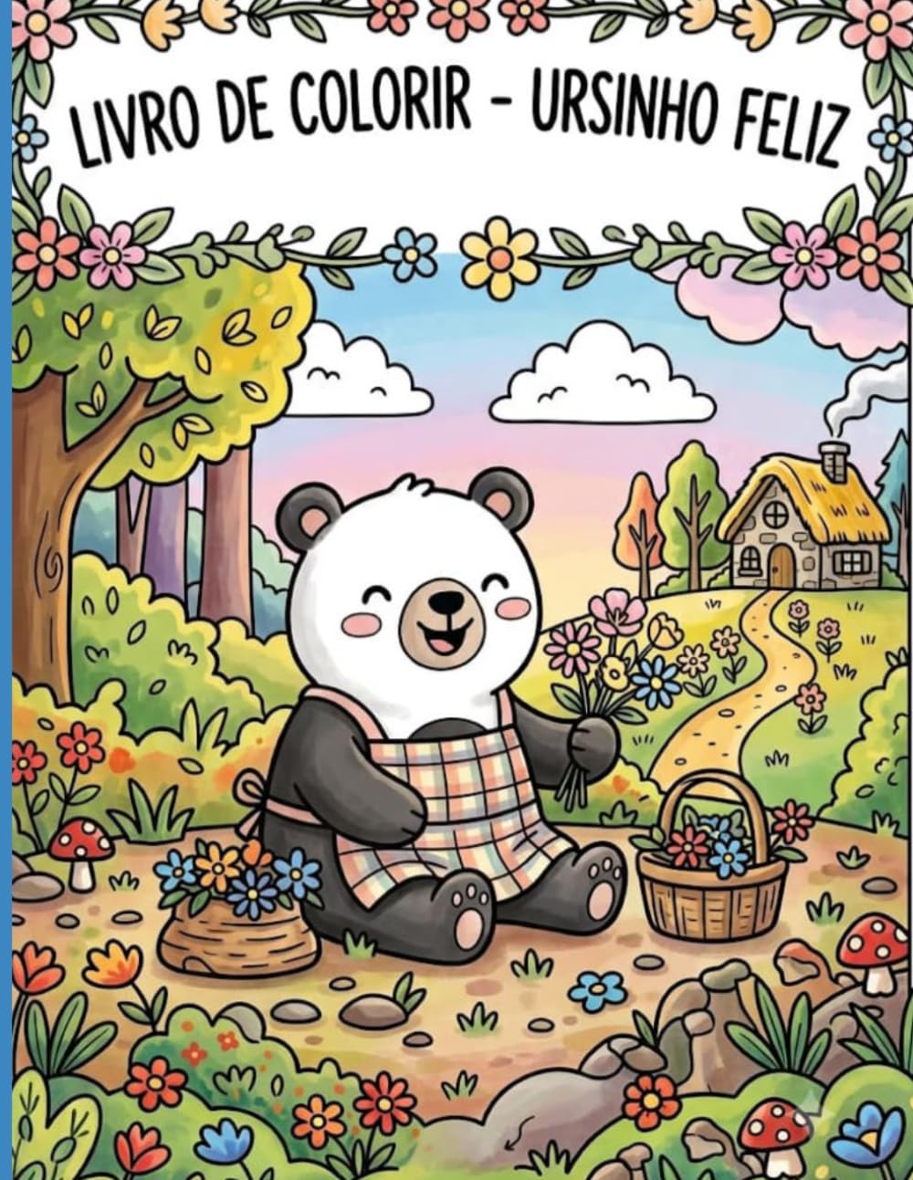 Livro de colorir: Ursinho feliz