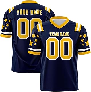 Camiseta de fútbol personalizable para hombres, mujeres y jóvenes, diseño clásico, camiseta deportiva atlética con número de nombre personalizado