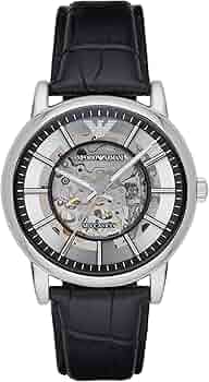 Amazon.com: Emporio Armani Men's Automatic Black Crocodile