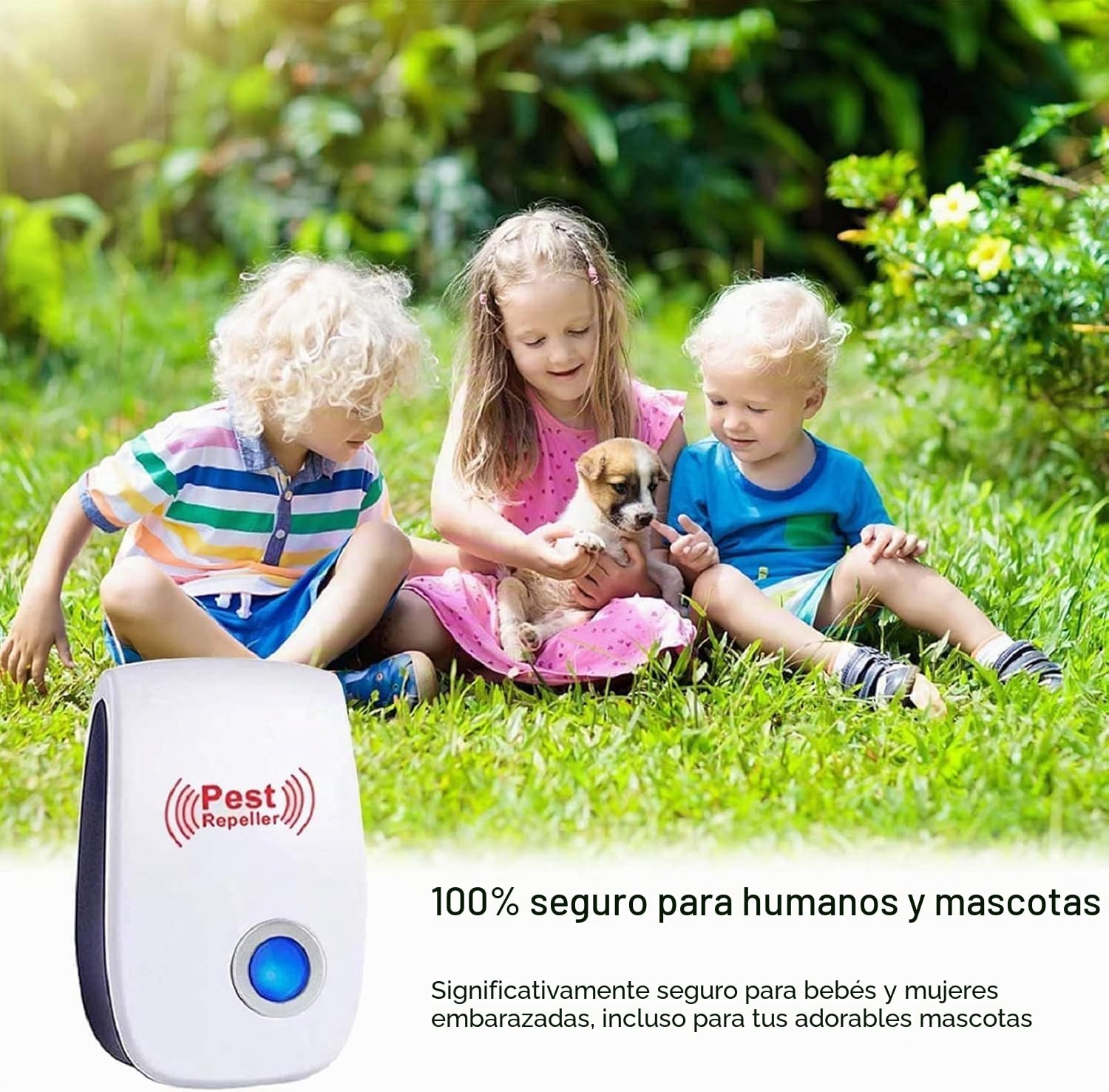 Repelente Ultrasónico de Plagas, 6 Pack Electrónico Repelente Mosquitos Control de Plagas, Repelente Ultrasónico Mosquitos para Anti Moscas, Ratones, Cucarachas, Arañas, Roedores