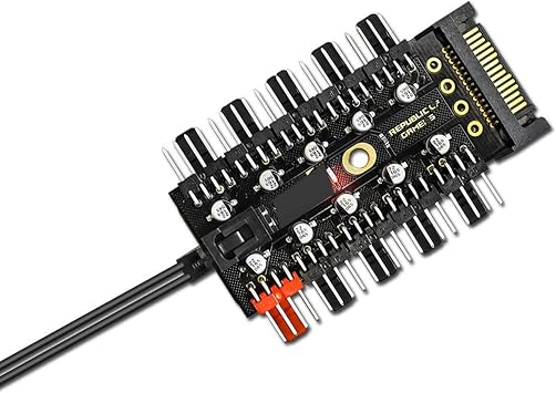 Fan Controller pc Chassis Fan Hub CPU Cooling Fan hub pc 10 Port 12 V SATA to Fan-Header with 4 Pin PWM Controller Corsair Fan Controller