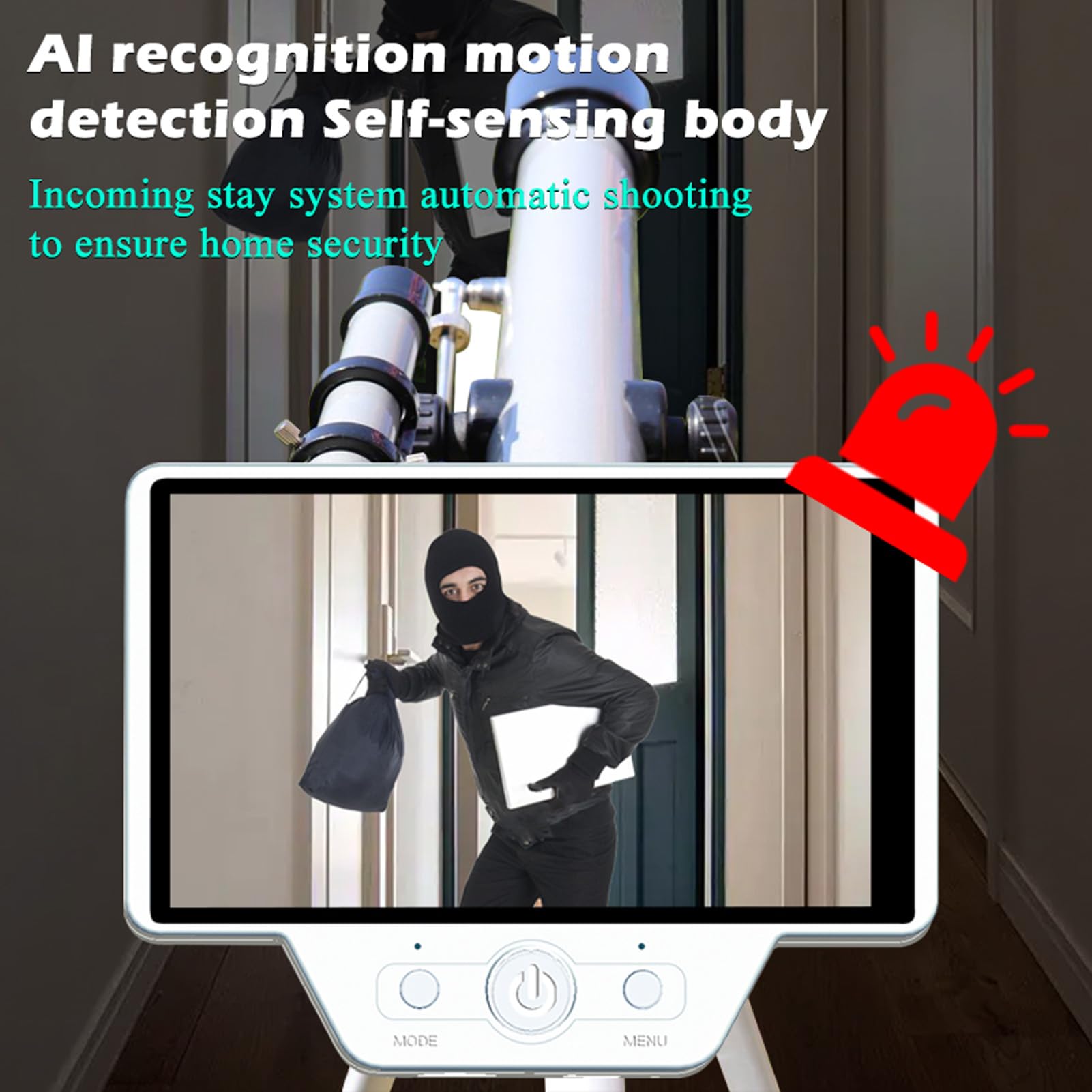Occhiali Elettronici Intelligenti, Fotocamera 2K con Display IPS 5 Pollici per Visite Turistiche Diurne o Notturne