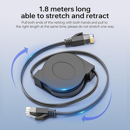 Cable Ethernet Retráctil Cat6 1.8m Pack 2 Unidades miniatura 3