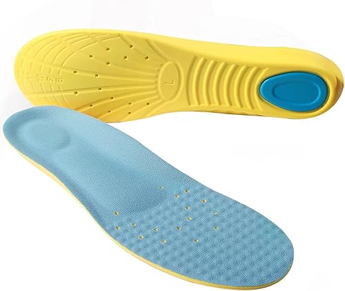 Plantillas de espuma viscoelástica, absorción de impactos, alivio del dolor, fascitis plantar, soporte de arco de poliuretano transpirable,