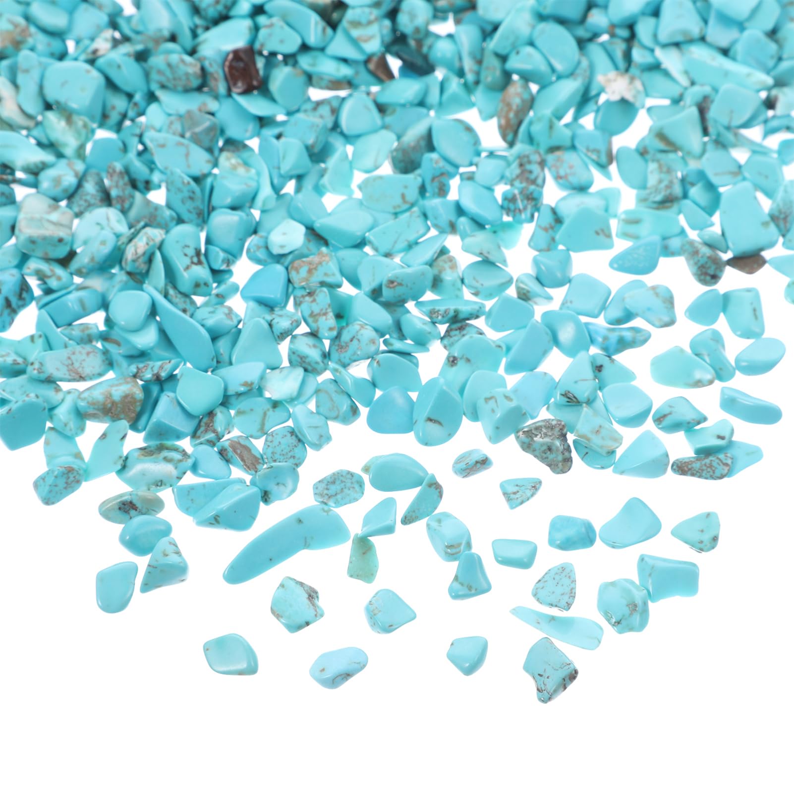 VILLCASE Aquarium Decor Rocks Natural Gravel Beads Turquoise Jewelry Accessories for Fish Tank