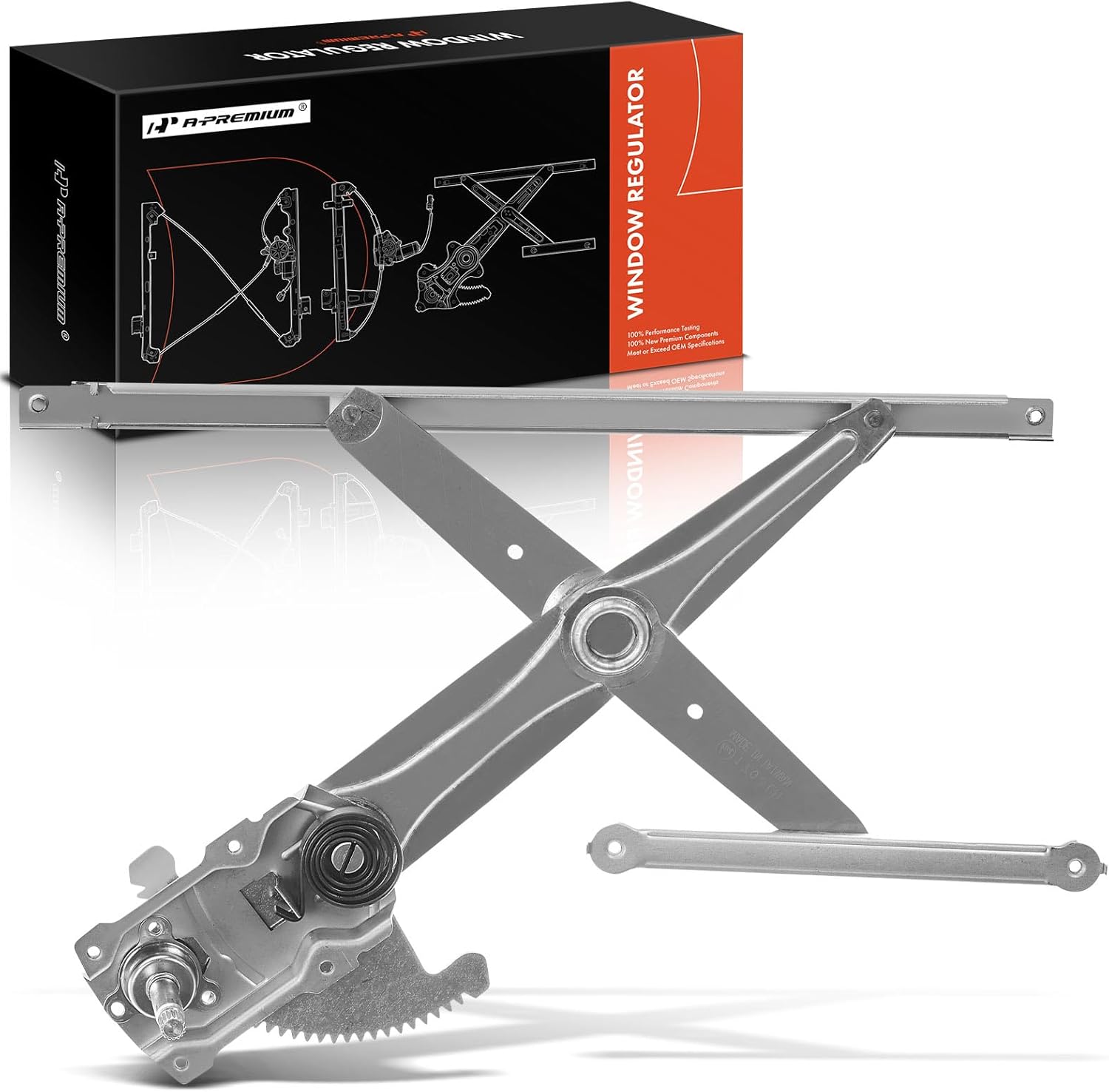 A-Premium Manual Window Regulator Compatible with Toyota Matrix 2003-2008, Front Right Passenger Side