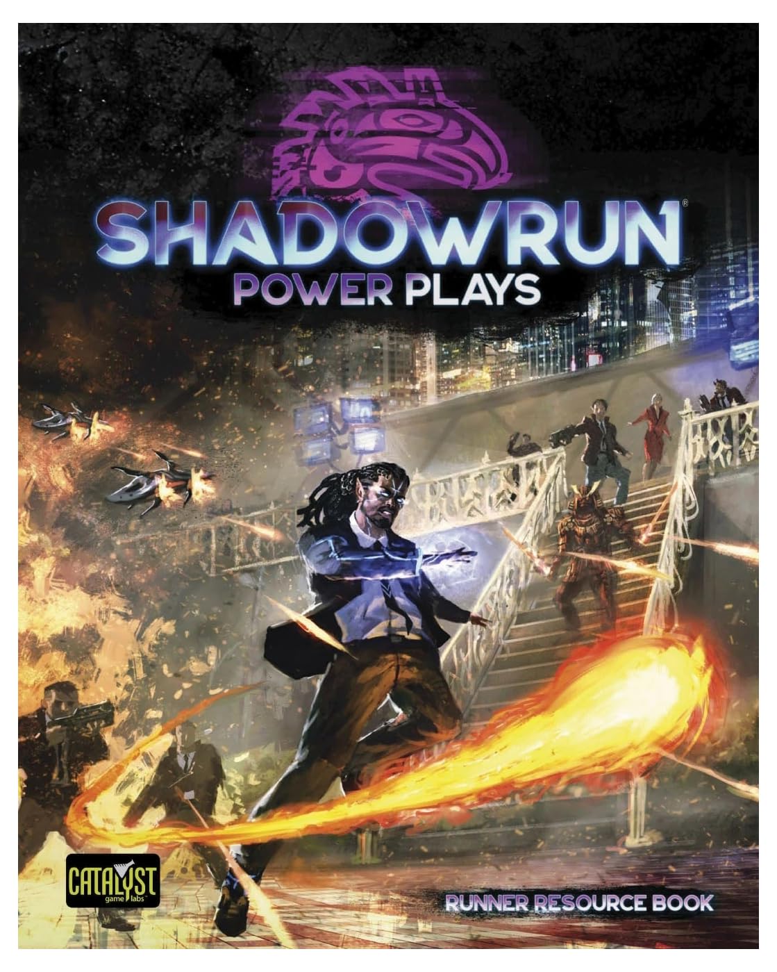 Shadowrun Power Plays livre de jeu de rôle cyberpunk tactique