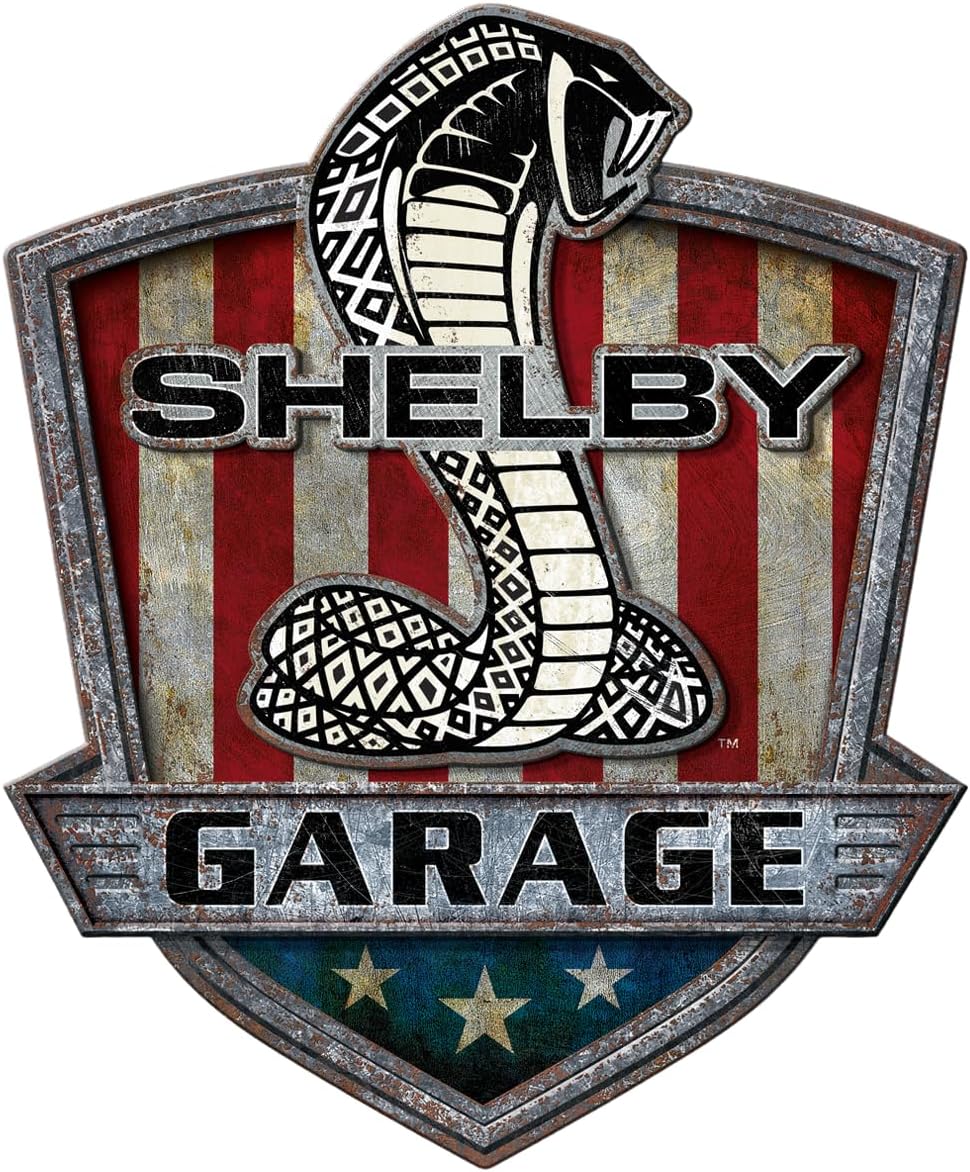 Desperate Enterprises Shelby Garage MDF Wood Sign - Garage Signs - Nostalgic Vintage Signs - Made in the USA