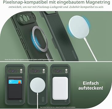 TUDIA DualShield Grip Compatible with Google Pixel 10 Pro XL 2025 Case [Pixelsnap & MagSafe Compatible] Military Grade Dual Layer Shockproof Rugged Heavy Duty Protective Case - Pine Green