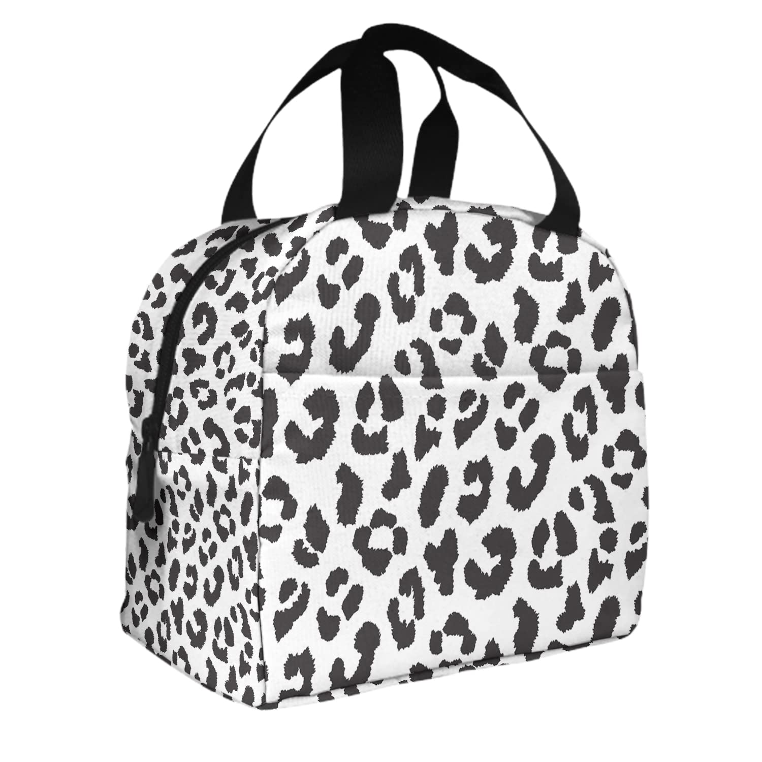 Zoczos Abstract Animal Skin Lunch Bag Leopard Jaguar Cheetah Panther Seamless Pattern Hot Lunch Box for Men Women