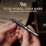 Wordsworth et Black Stylo à bille Black Laque- Magnifique stylo de luxe Chrome Finition, Recharge d'encre, Meilleur ensemble de cadeau pour les hommes & Femmes, Rechargeable, Élégant, Stylos Nice, Fine Point