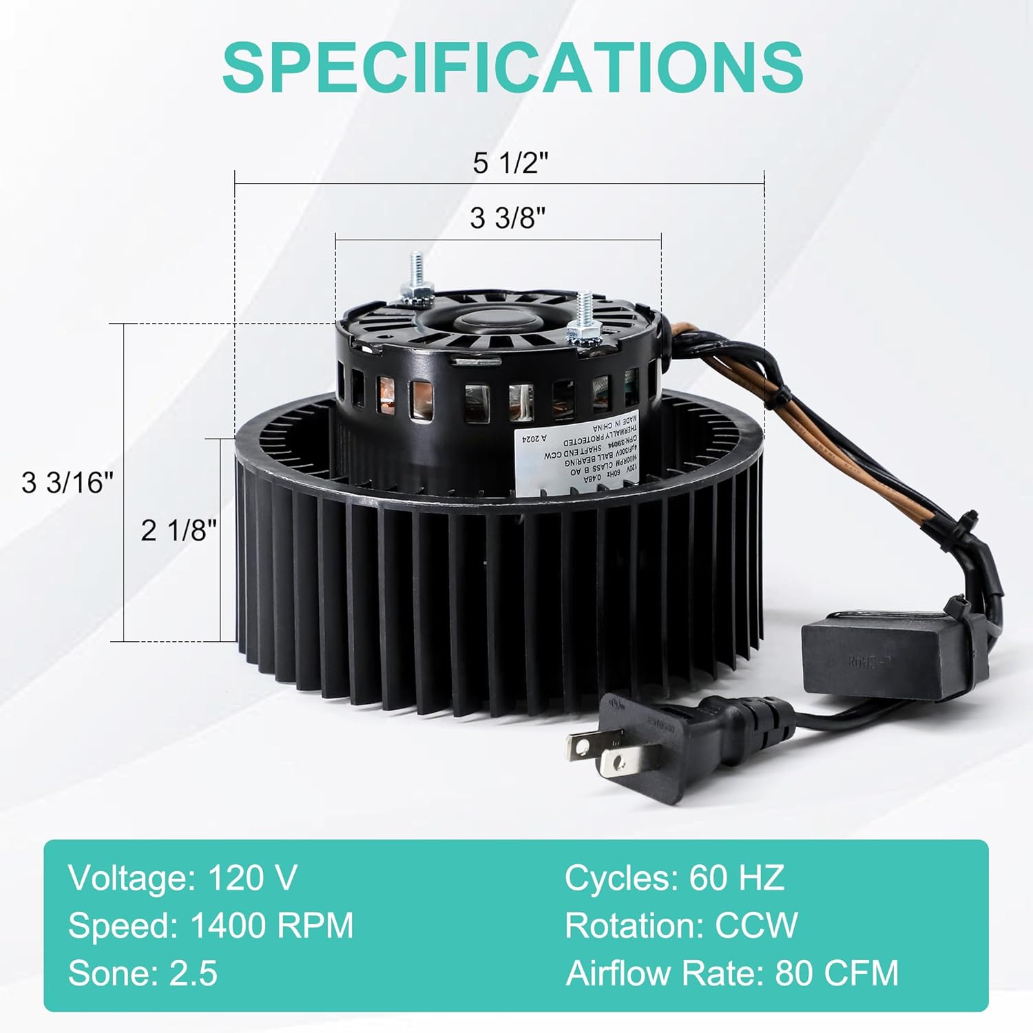 S97015162 Bathroom Fan Motor for Broan NuTone 683-C 676-D 685 684-D 784 HD50LNT HD50RDB DX50L DX70L HD50-B 2678F-A F770 684NT-A 678-G 679-E 679L 763 576 770 Bathroom Exhaust Fan Replacement
