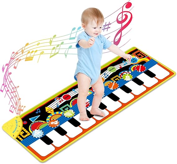 Cyiecw Piano Mat, Toddler Toys Musical Mat with 25 Music