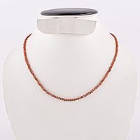 Vista 203 de Natural Moonstone Gemstones Choker Necklace, Faceted Rounds Beads, Silver Plated Jewelry, Healing Crystals, Birthday, Handamde, Minimalist, Women