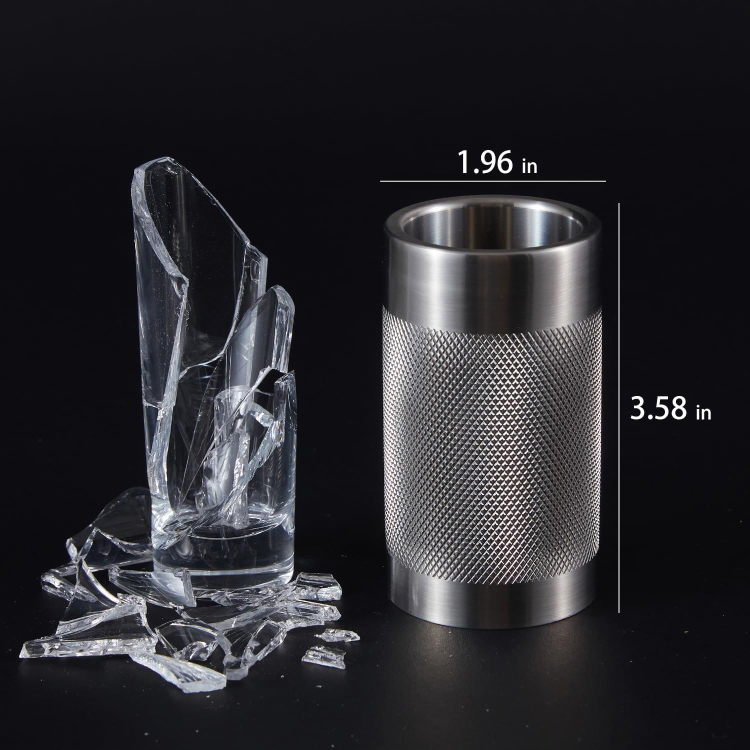 WITO Stainless Steel Shot Glasses,Metal Cups Small Unbreakable Shot Glass for Espresso Whiskey Bar Home Restaurant Camping Barware Gift,3.8 oz Shot Glasses (1.3LB - Shot Glass)