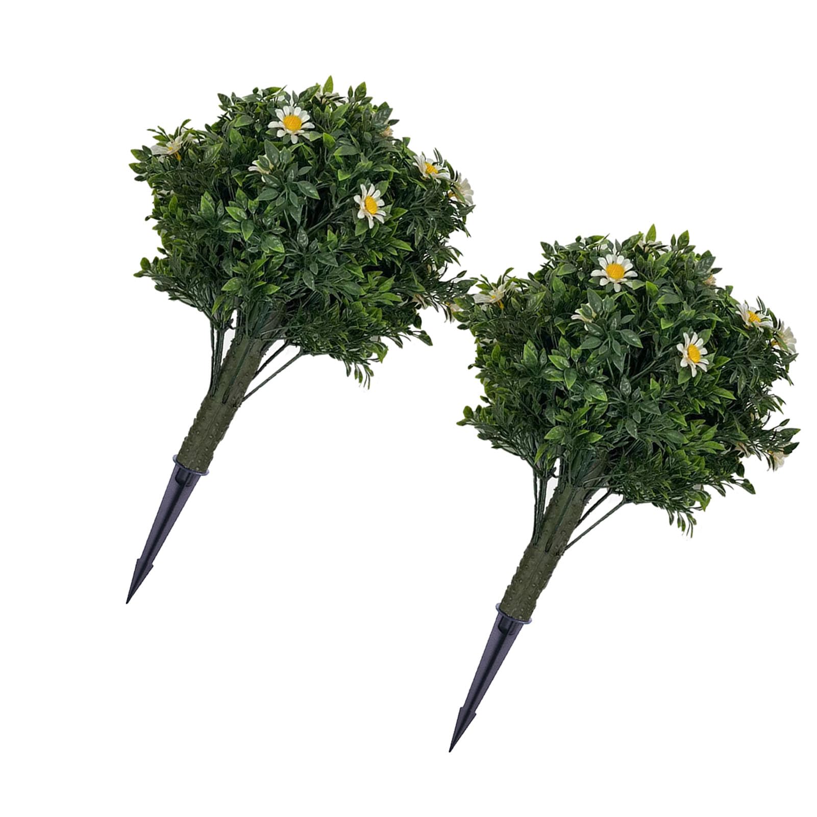 Yctze Sztuczne Drzewa Topiary z Kolcami Naziemnymi 2 szt. 19,69 Cala Sztuczne Drzewa Topiary z Małymi Kolcami Chryzantemy Krzewy Rośliny Ogród Yard Weranda Krzewy