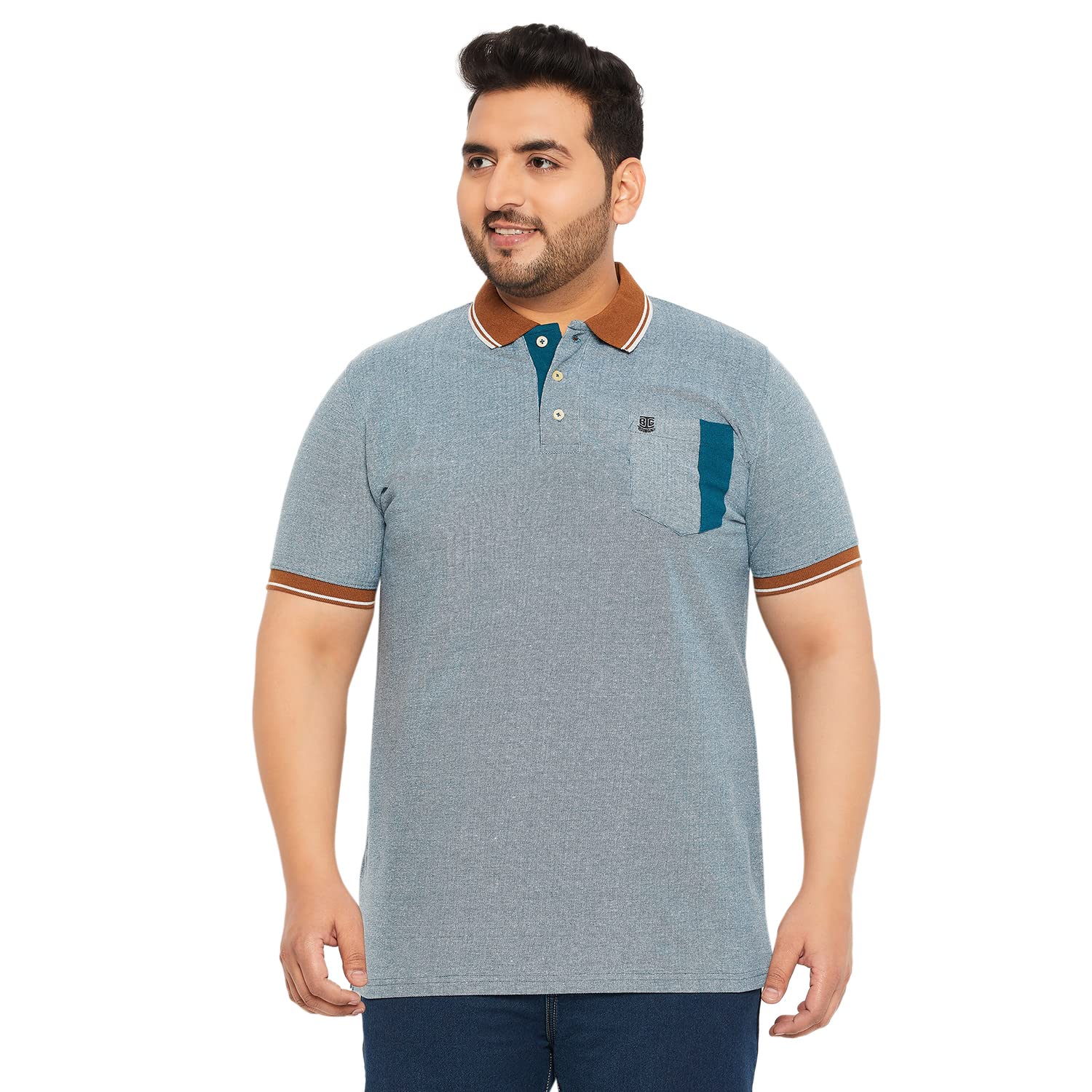 Bigbanana Męska koszulka polo o regularnym kroju plus size