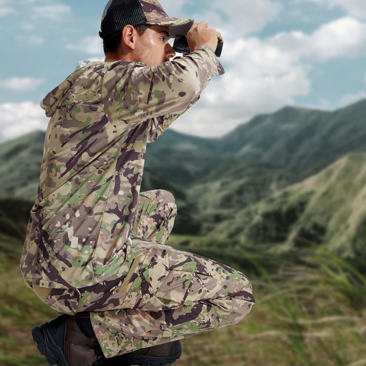 LOOGU Men's Water Resistant Tactical Pants, Ripstop Cargo Pants with 8 Pockets Hiking Work Outdoor - Image 3