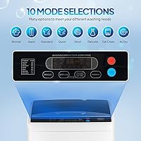 Vista 3 de Bonnlo 25LBS Fully Automatic Washer, 2 in 1 Portable Washing Machine, Top Load Washer and Spin Dryer Combo with Drain Pump, 10 Washing Programs & 5