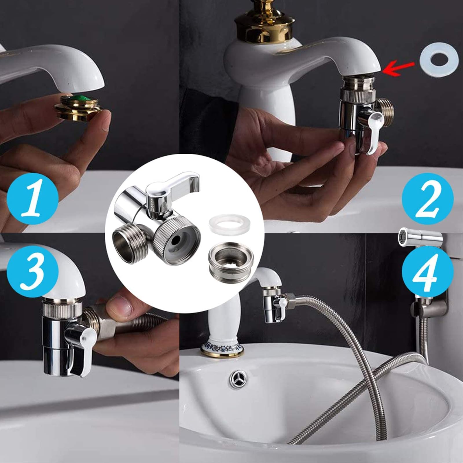 Douchette Toilette Pulvérisateur Bidet à Main Wc Noir Wc Pulvérisateur Douchette Wc