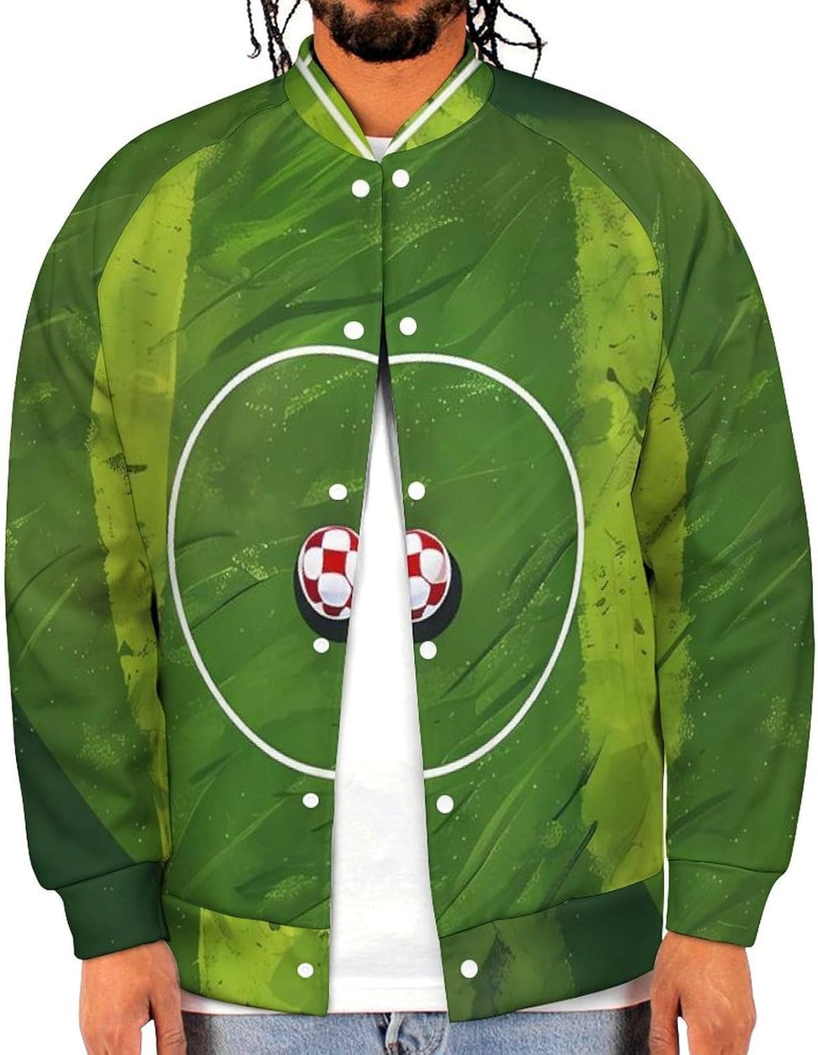 Sports Football Football Field Baseball Jacket Fashion Sports Sweatshirts Sweater Casual Coat Outwear for Men