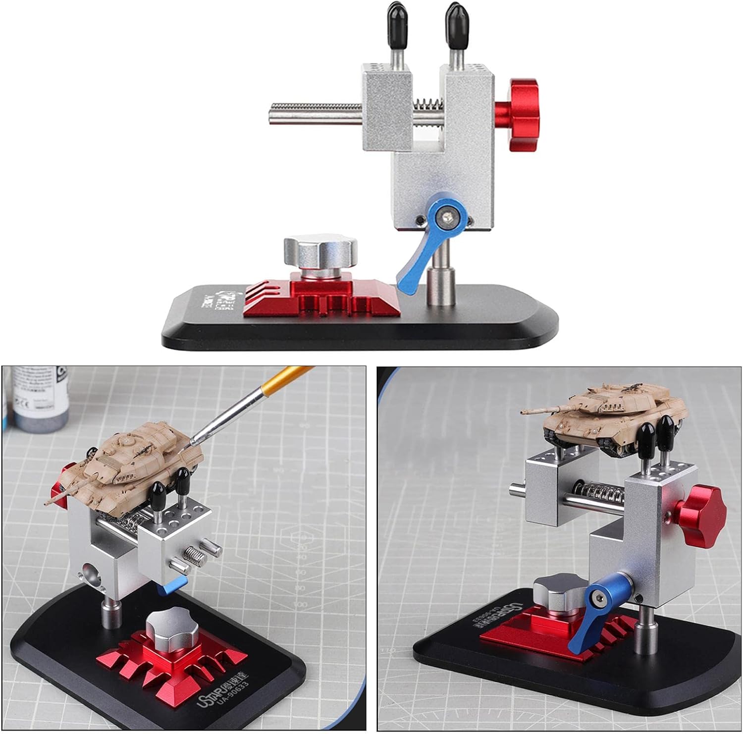 misppro for Model Tools Kit Model Basic Tools Craft Set Hobby Building Craft Set for Basic Model Building Repairing Work Station 2 in 1 Vise Clamp