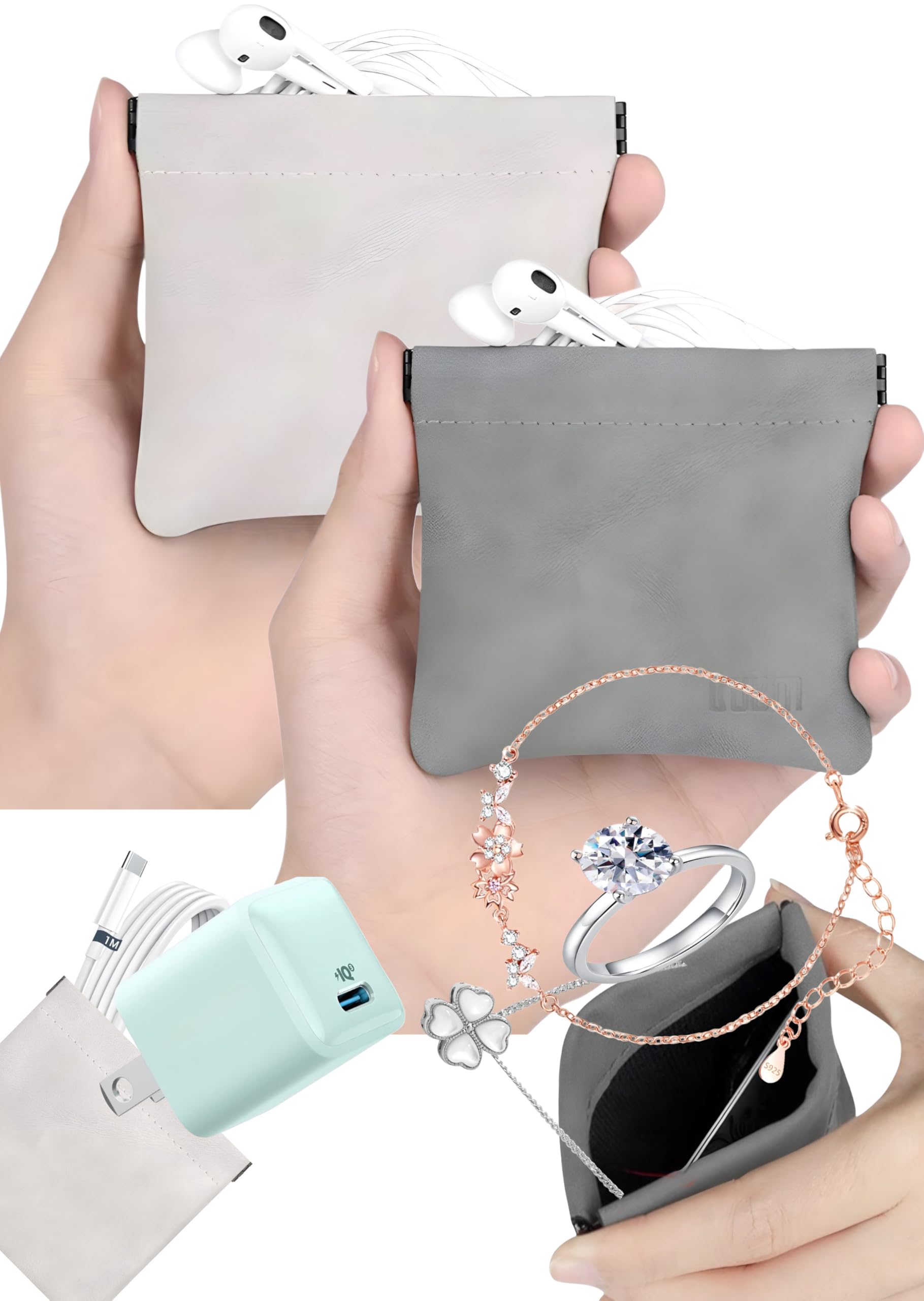 Amazon | 花禅 BUBM アクセサリーポーチ アクセサリーケース 携帯用