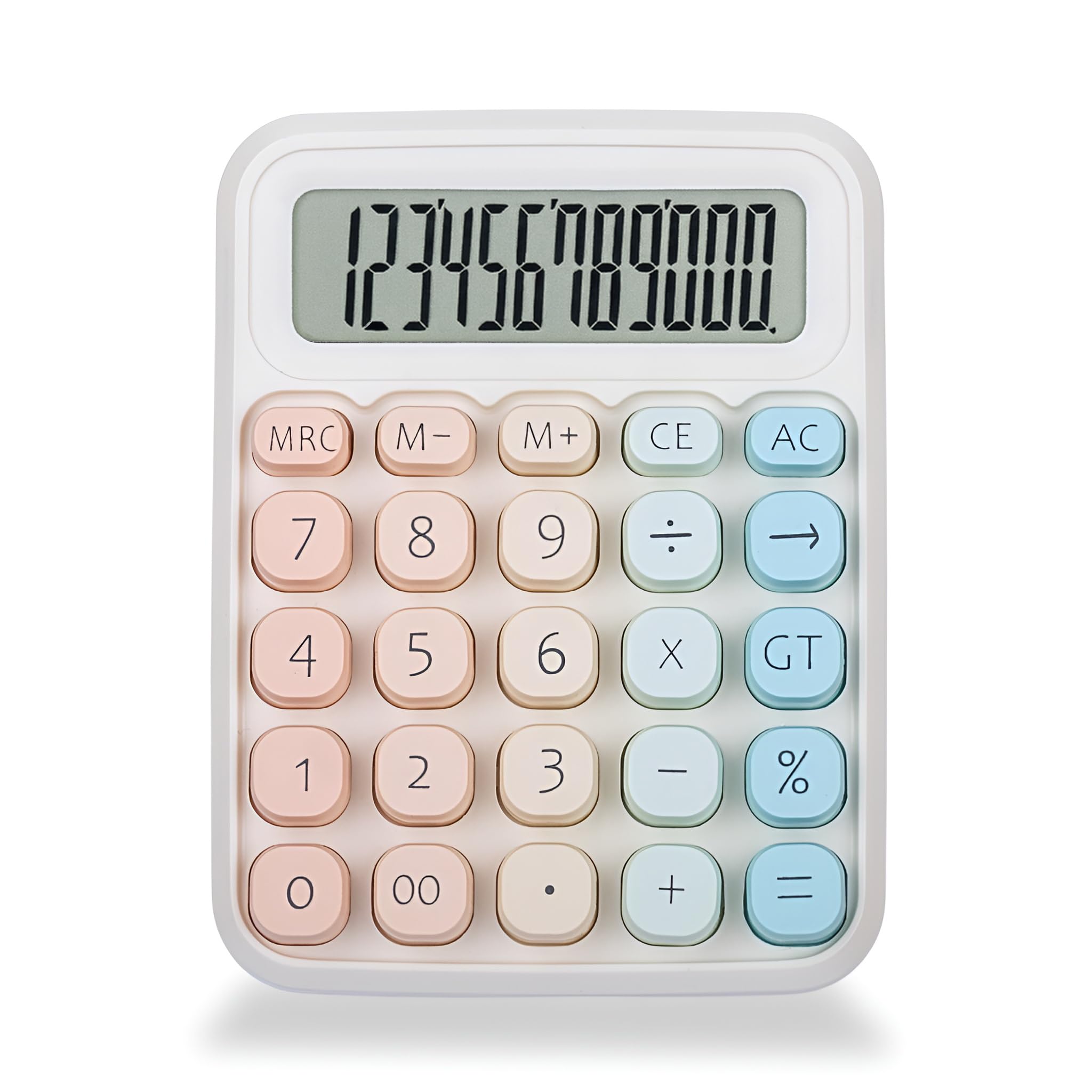RATAVA Colorful Candy Calculator | 12-Digit Large LCD Display with Sugar Cube Buttons | Cute & Functional for Office, School, Home & Business | Color - Grey-Orange | (1 Pc)-image-10