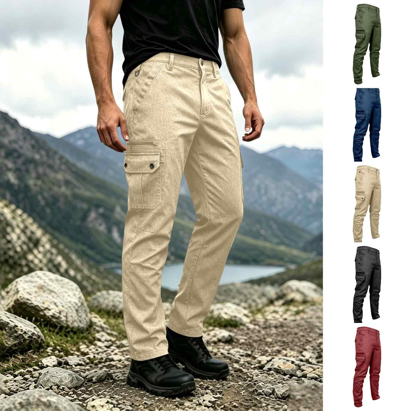 Pantalones cargo para hombre, pantalones de senderismo holgados, pantalones cargo con bolsillos, pantalones tácticos militares, pantalones de trabajo, pantalones casuales, pantalones de exterior