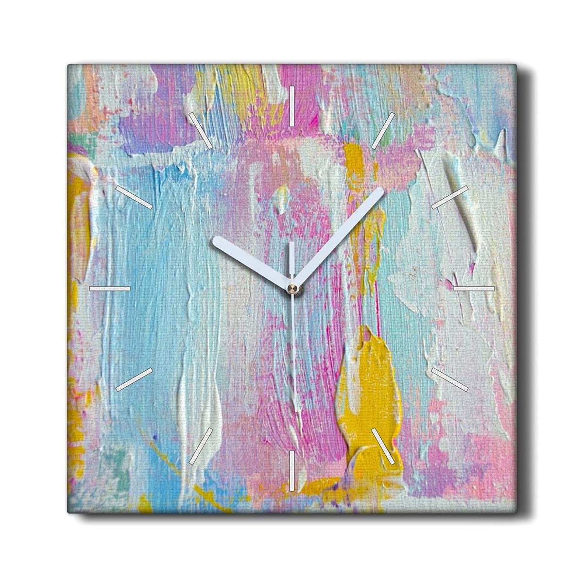 Horloge sur toile silencieuse Coloray pour créer un salon zen et design