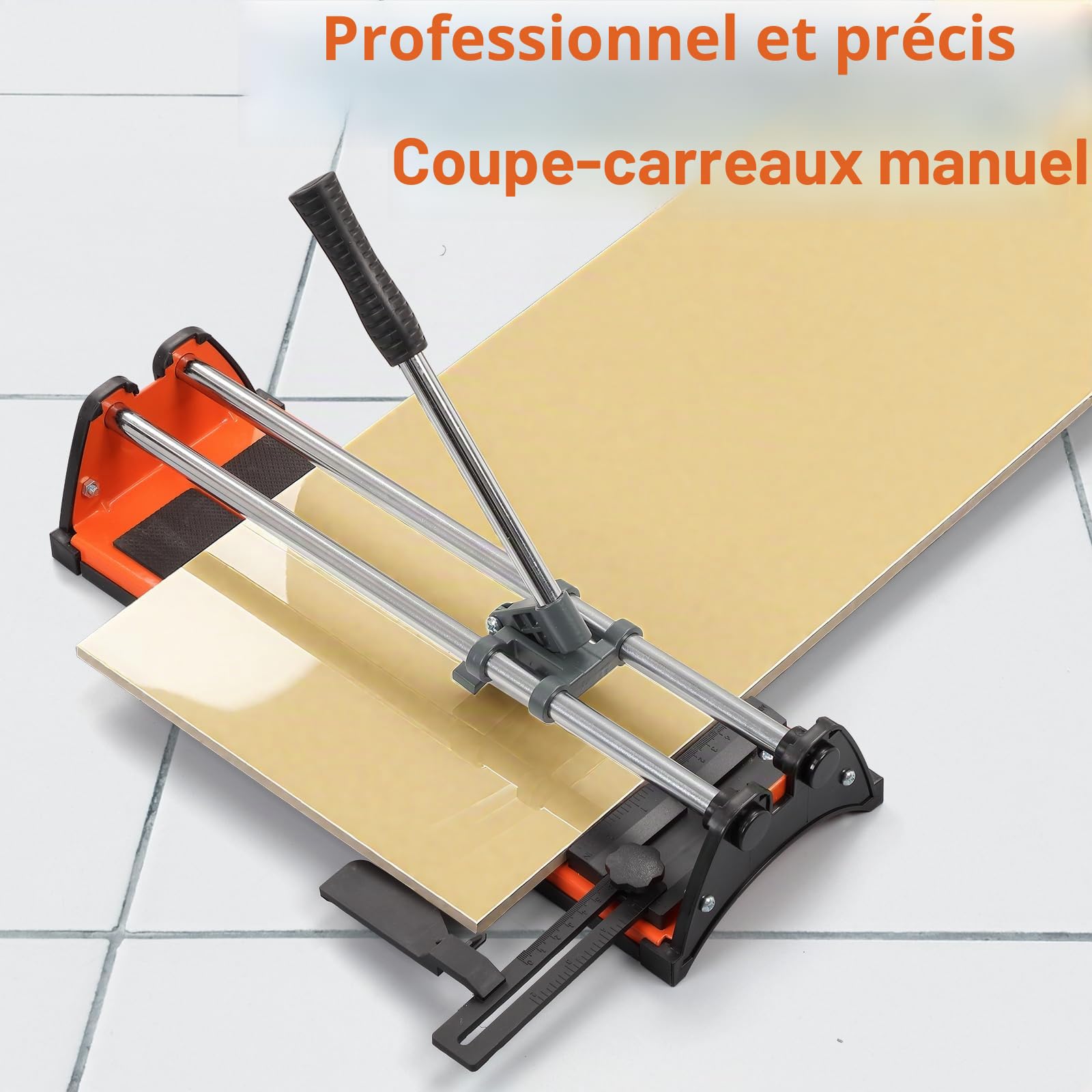 TILER Coupe-Carreaux Manuel 430 mm, Machine Professionnelle avec Roue en Carbure de Tungstène, Précise pour Céramique et Porcelaine