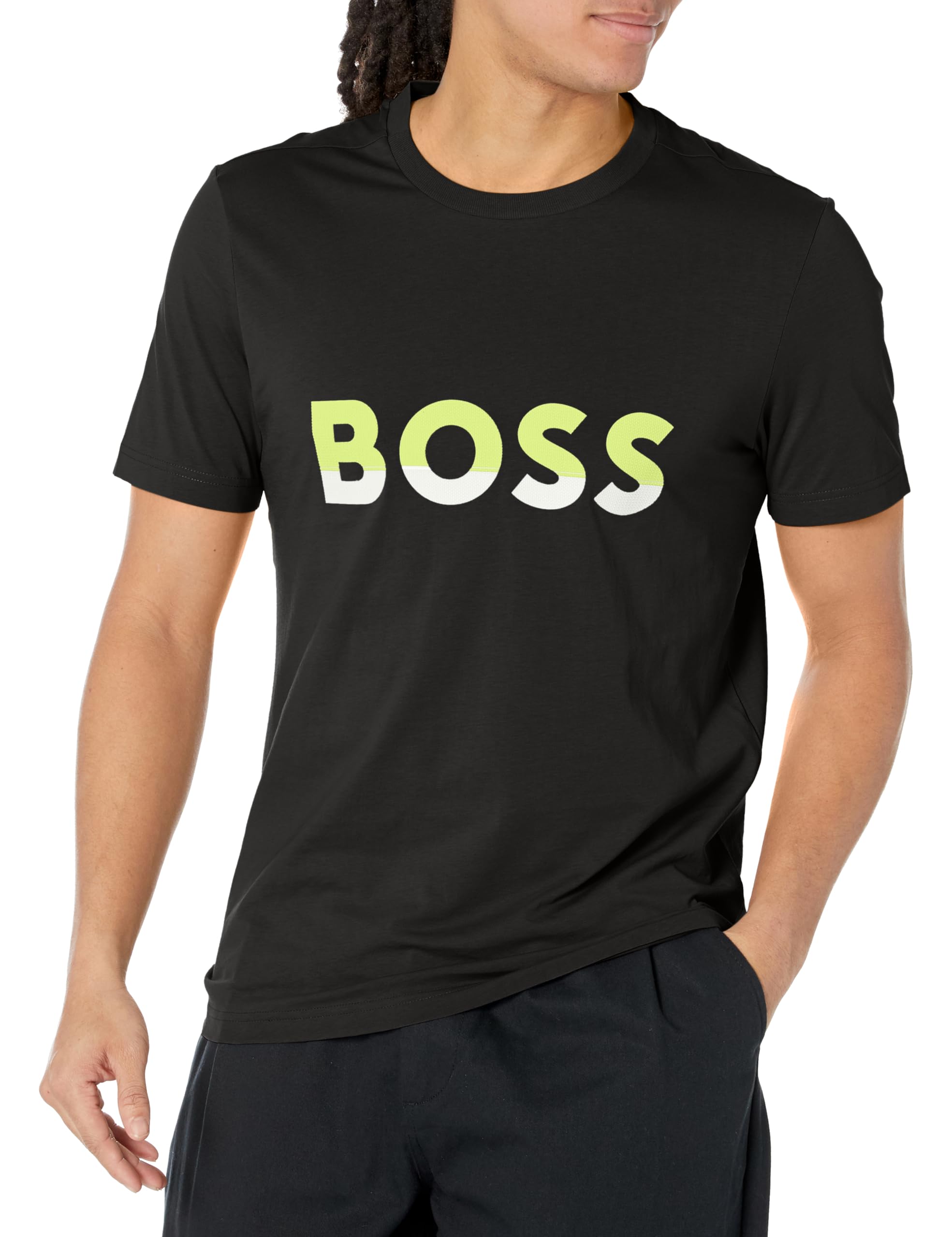 BOSSMen's Big Logo Jersey Cotton T-Shirt