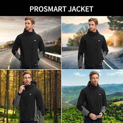 Miniatura 5 de PROSmart 12V Men's Heated Jacket - Waterproof Electric Heating Coat Battery Operated Jackets for Men with Battery Included