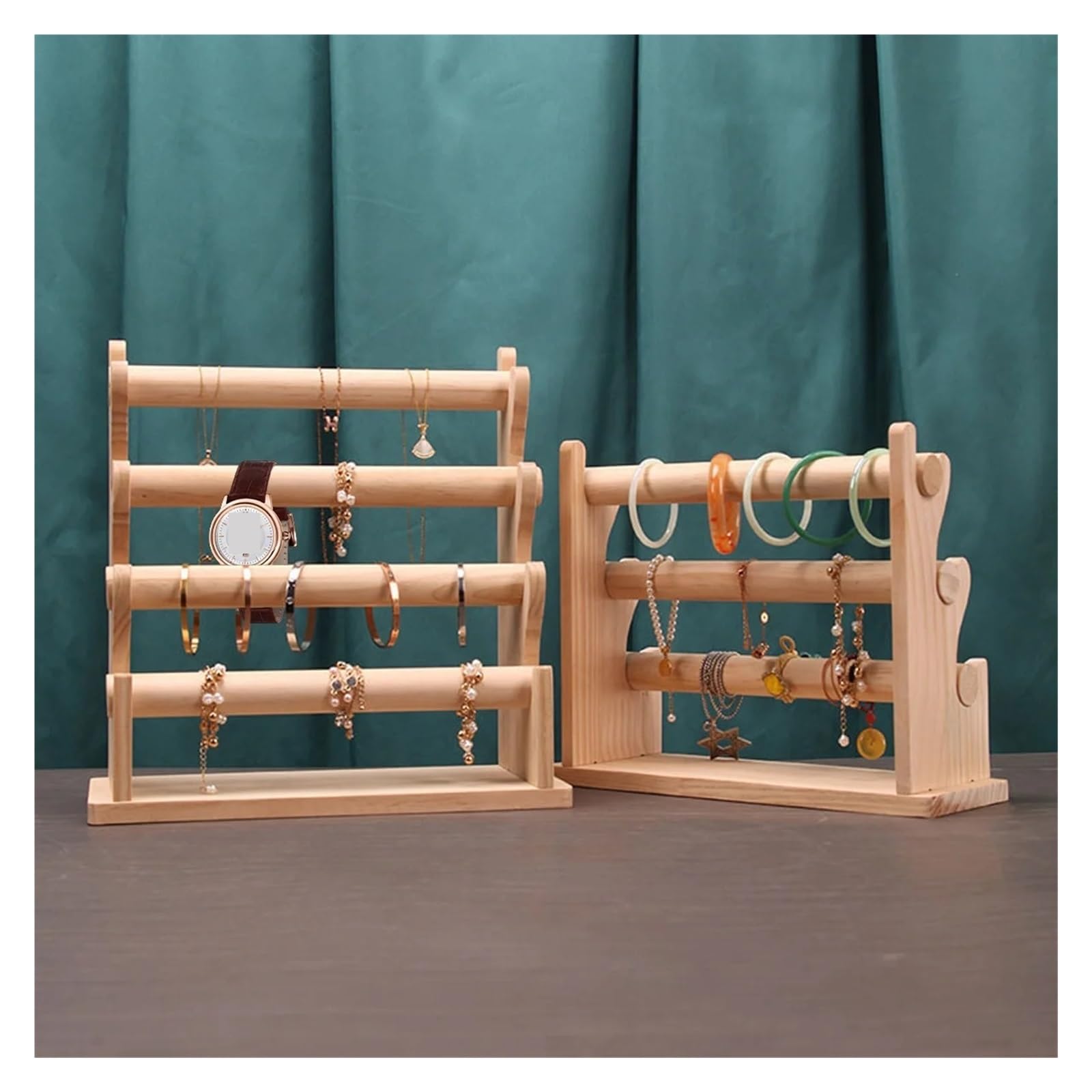 Uhrenständer für Männer Uhrenständer, Holzarmband-Ausstellungsrahmen, abnehmbarer Massivholz-Armbandhalter, Aufbewahrung, Schmuckhalter, Ständer(5 Layers)